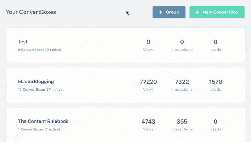 Rearranging ConvertBox Groups