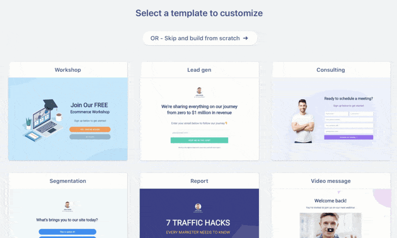 Full Page Overlay Templates