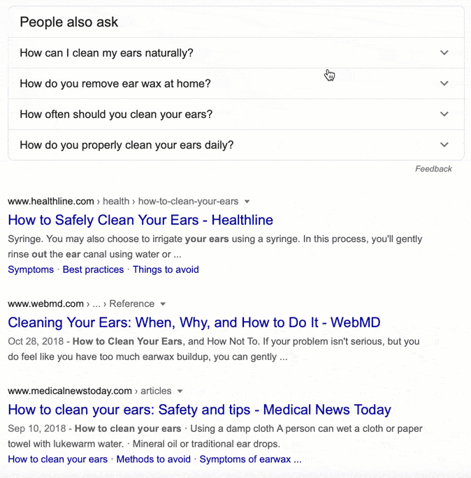 How to look at people also ask keywords