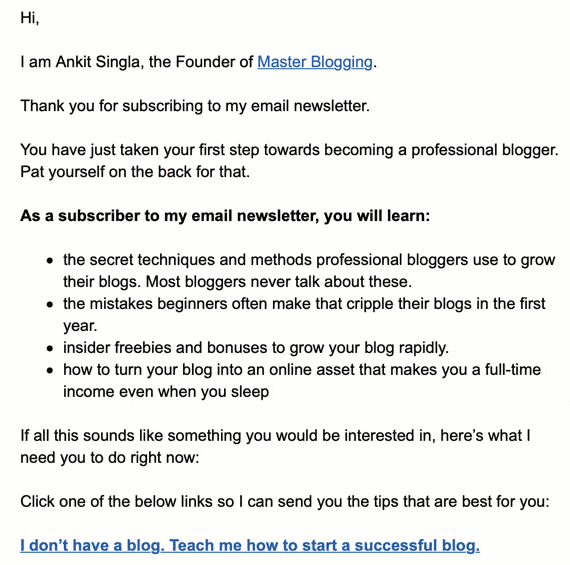 Master Blogging Newsletter Sample