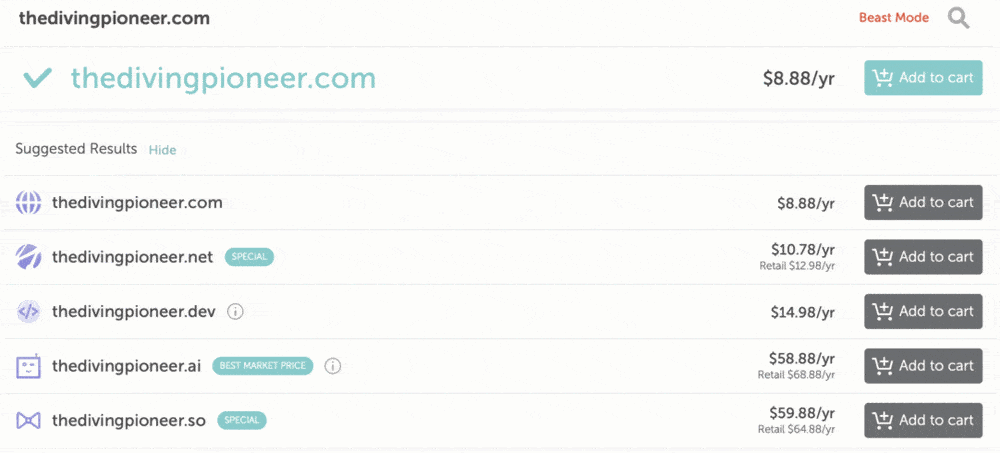 NameCheap alternate TLDs