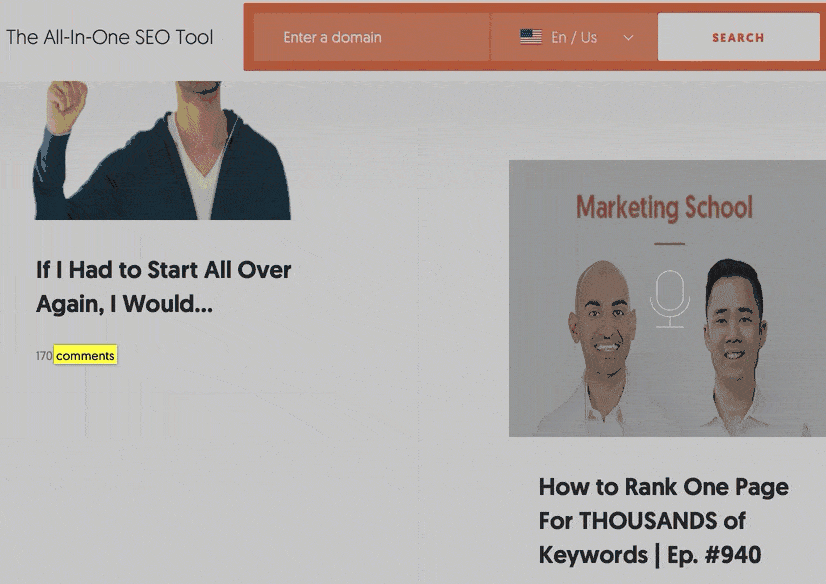 Neil Patel's blog comments