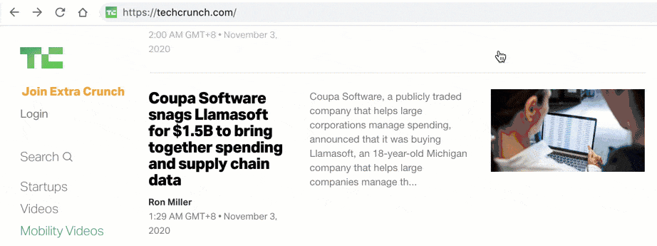 TechCrunch RSS Feed URL