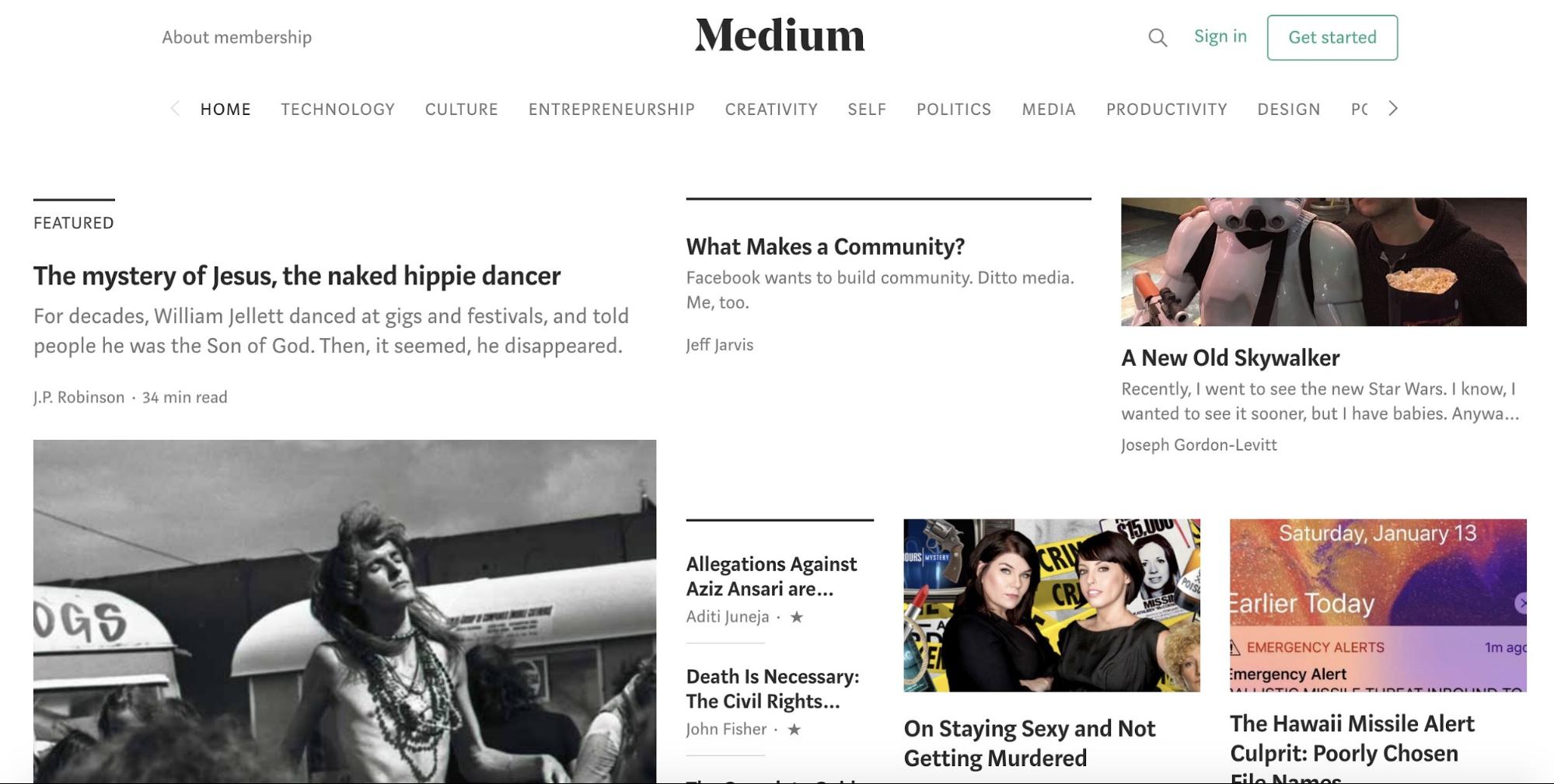 Medium Blogging Platform