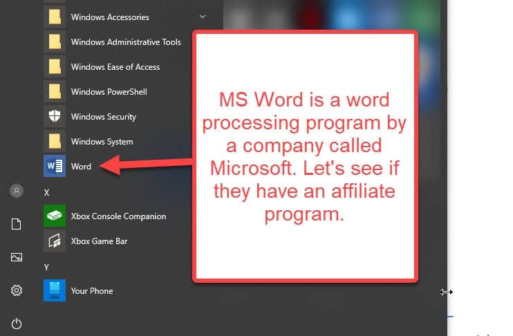 ms word