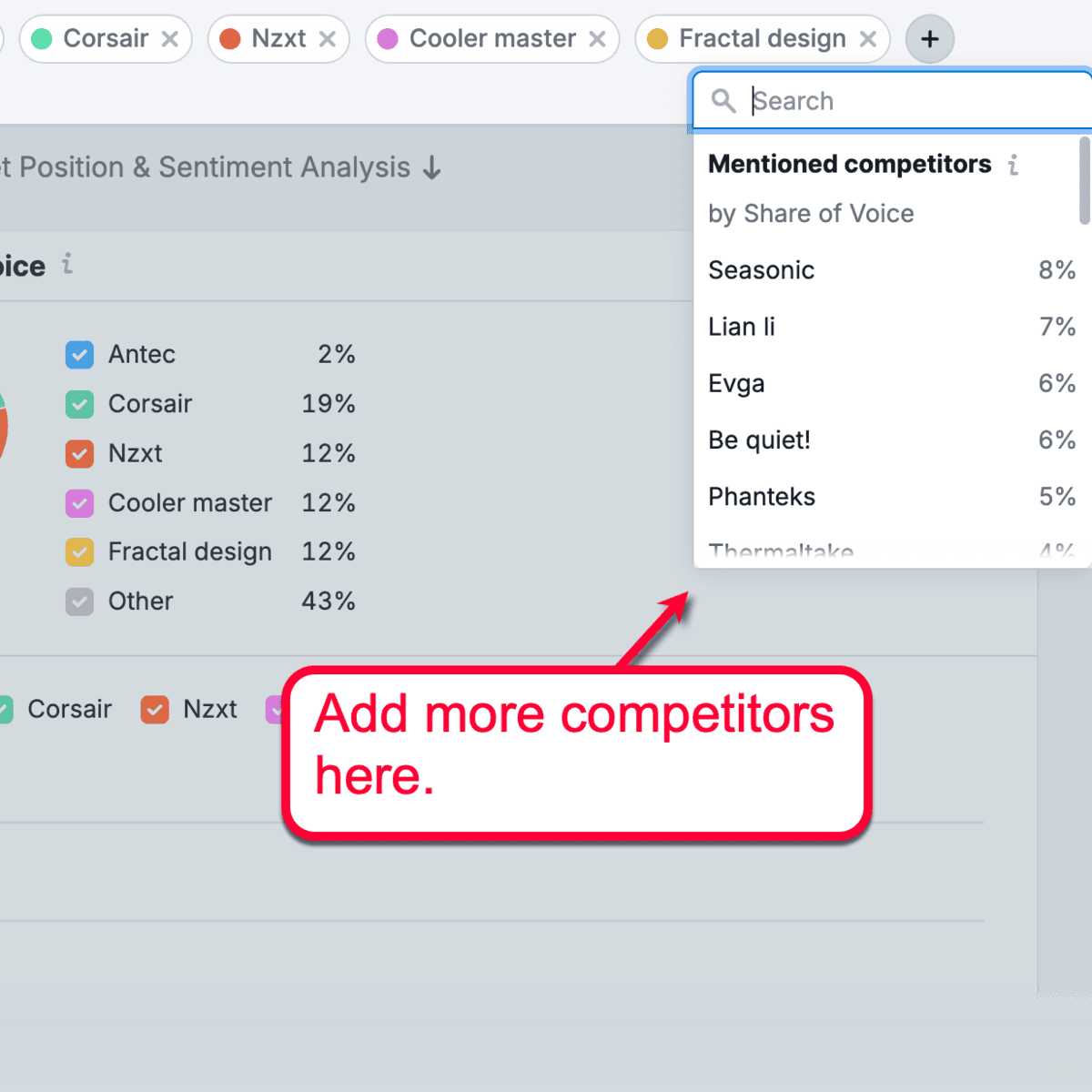 Add More Competitors Field