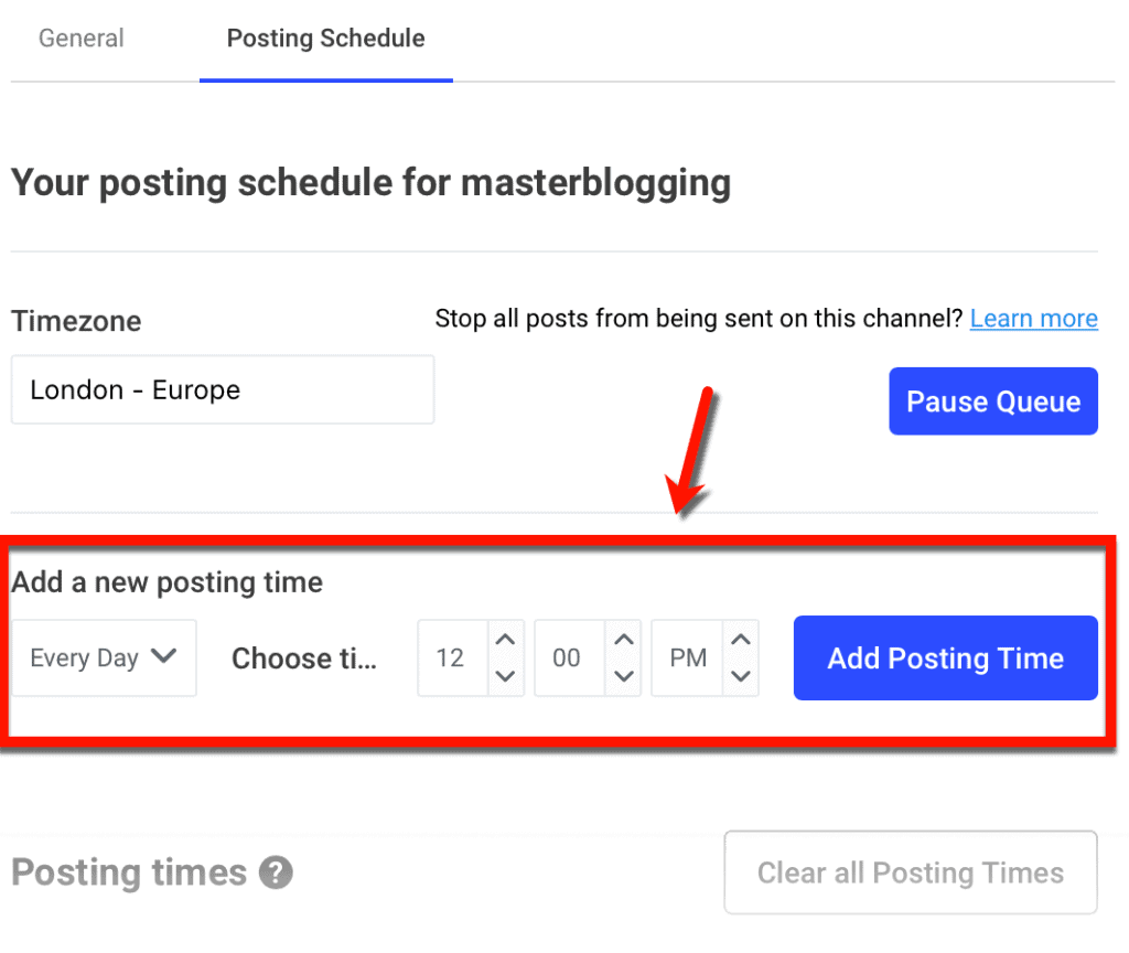 Adding Posting Times to Buffer Schedule