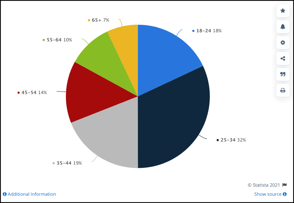 Age Distribution of Internet Users