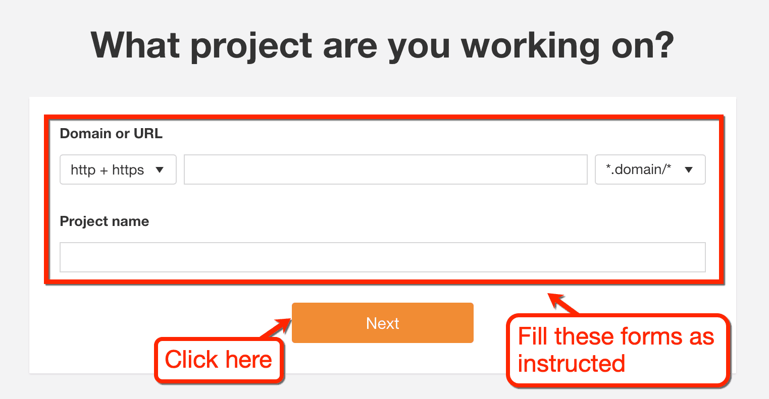 ahrefs create project