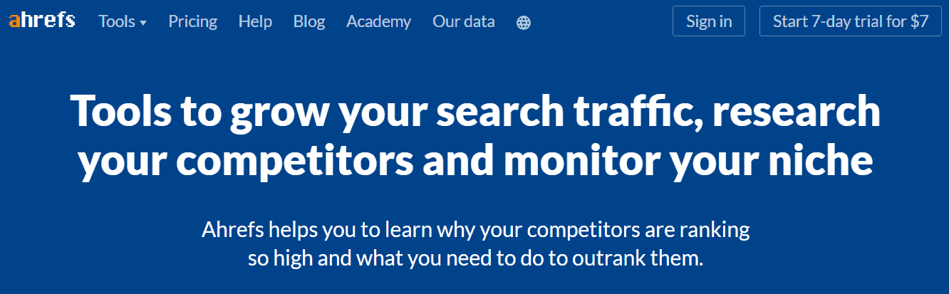 Ahrefs Keyword Research tool