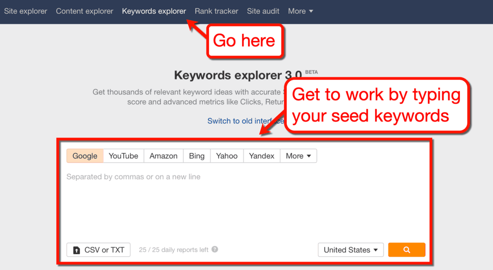 Ahrefs Keyword Explorer