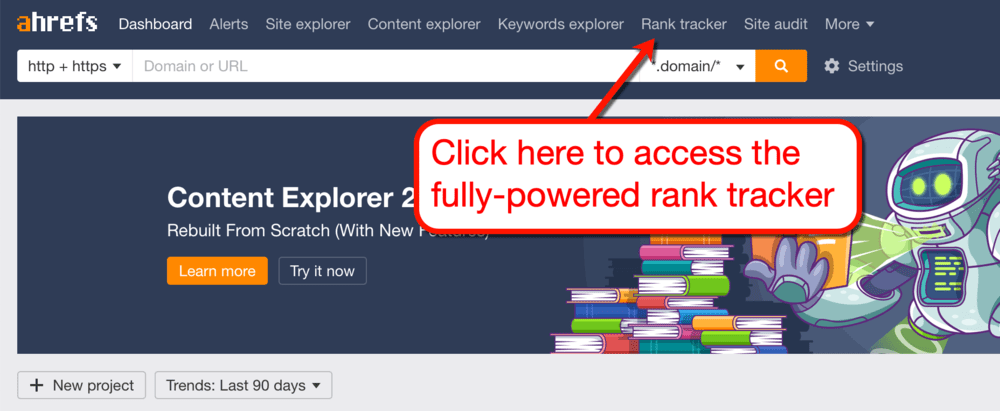 How to Launch Ahrefs Rank Tracker