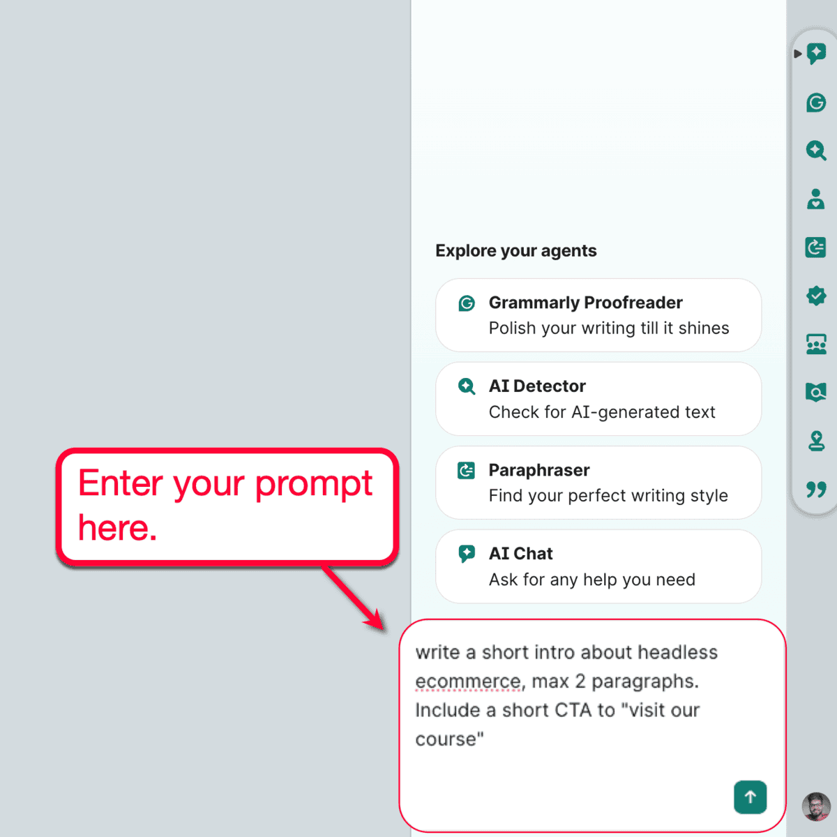 AI Chat Prompt Field