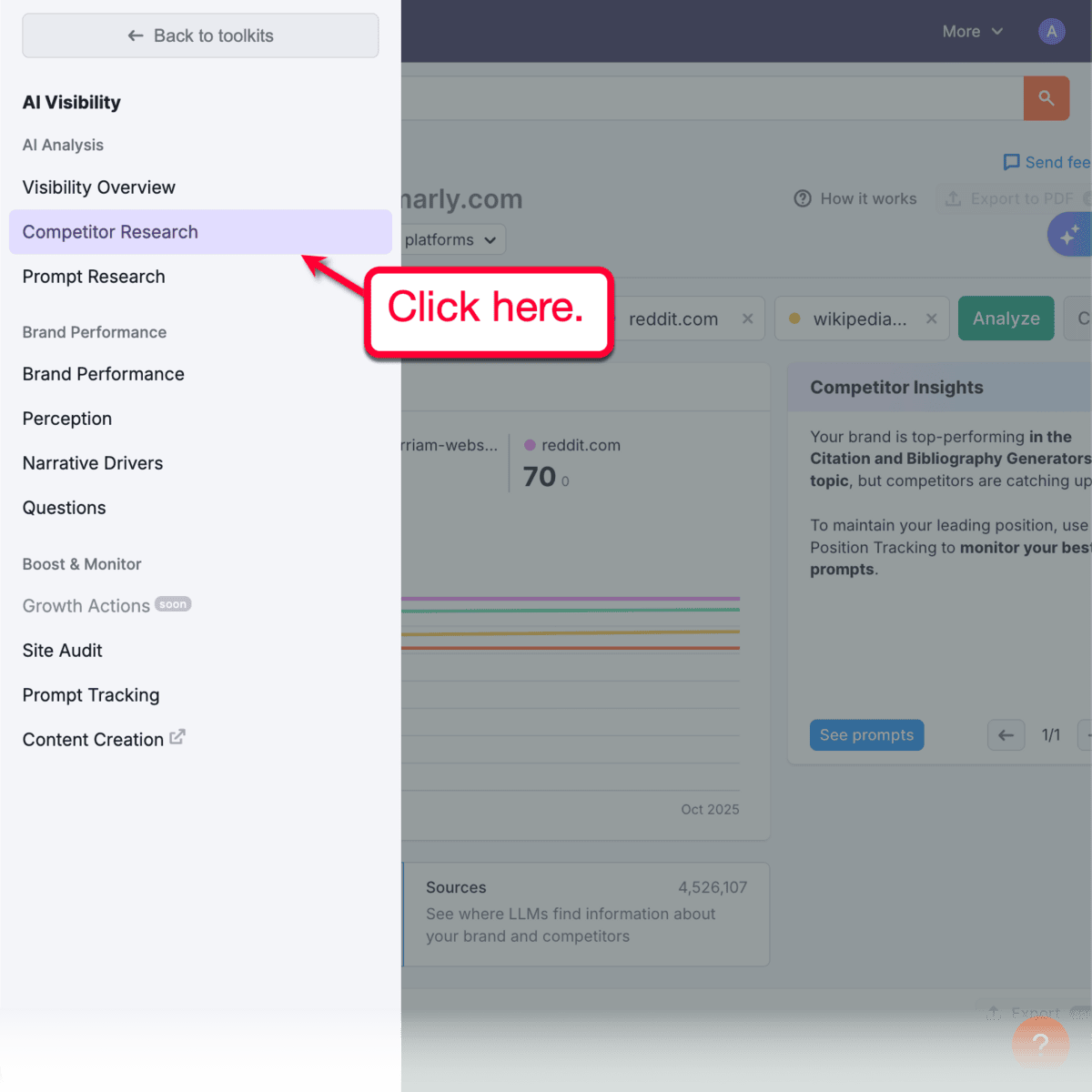 AI SEO Competitor Research