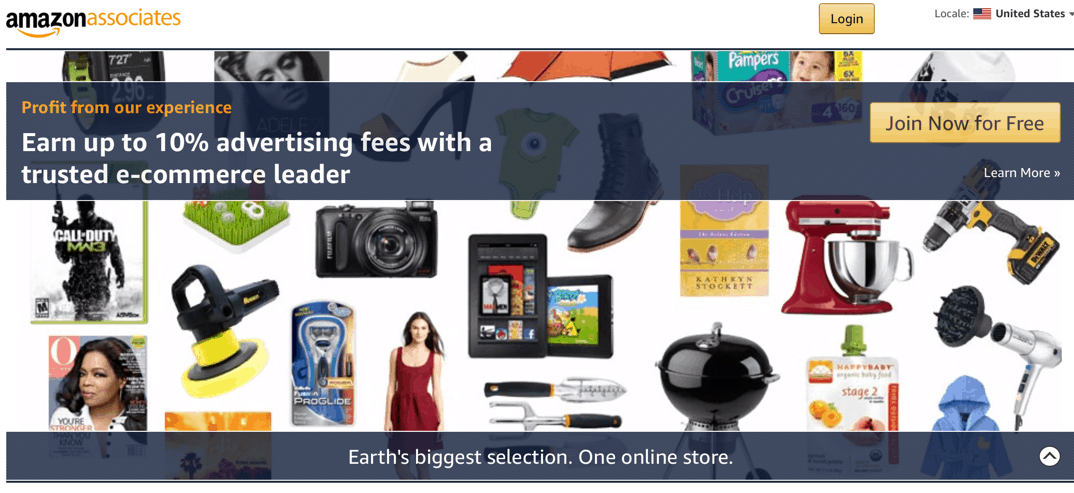 Amazon Associates Homepage