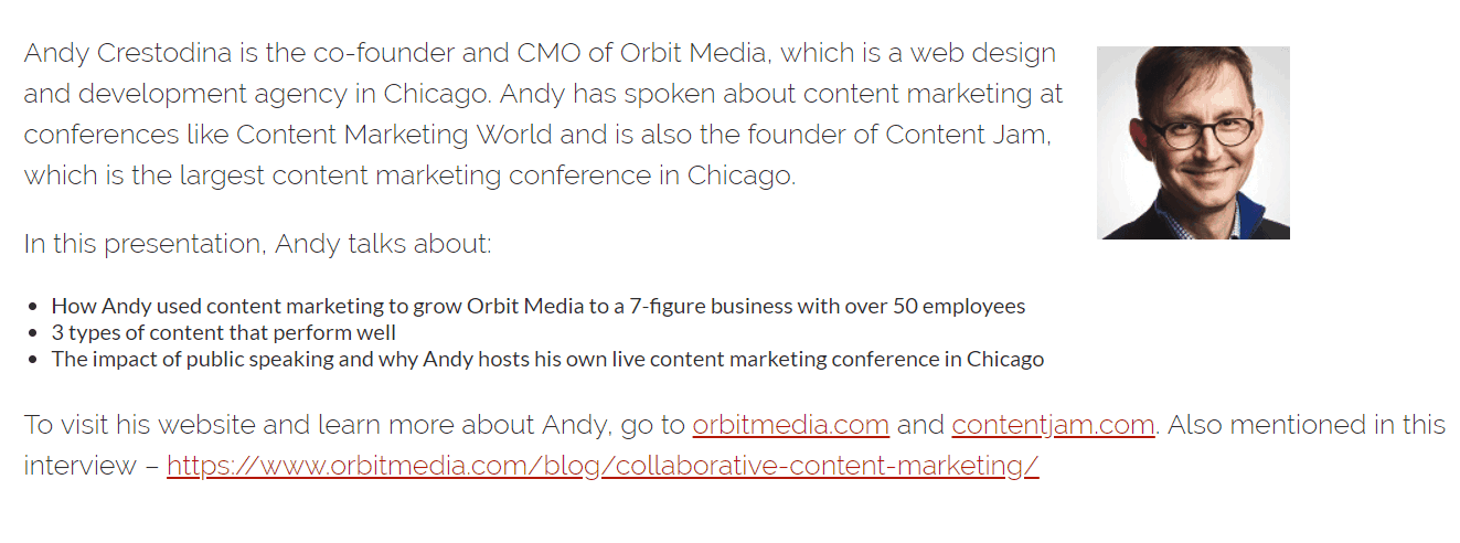 Andy Crestodina from Orbit Media