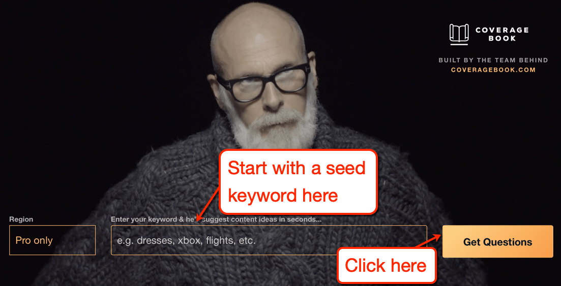 AnswerThePublic Start Page