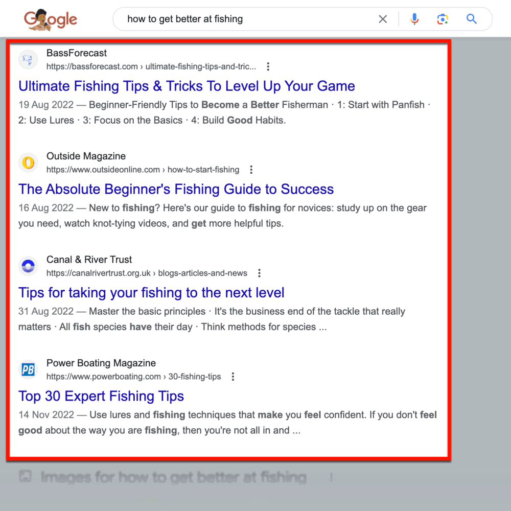AnswerThePublic topic search results through Google
