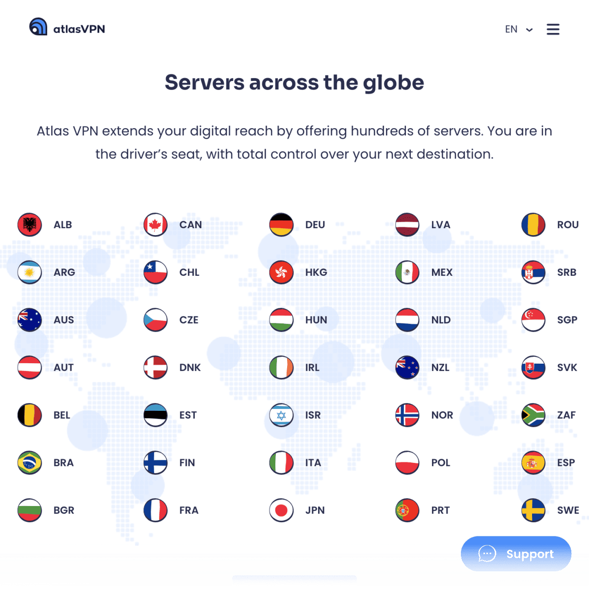 Atlas VPN Server Locations