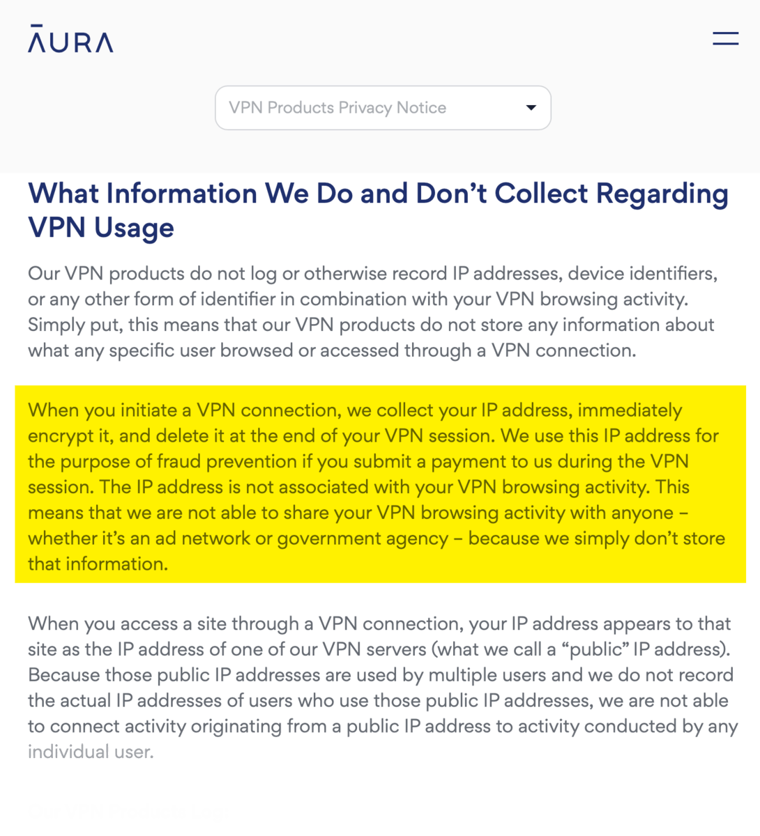 Aura Privacy Notice