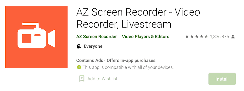 AZ Screen Recorder app