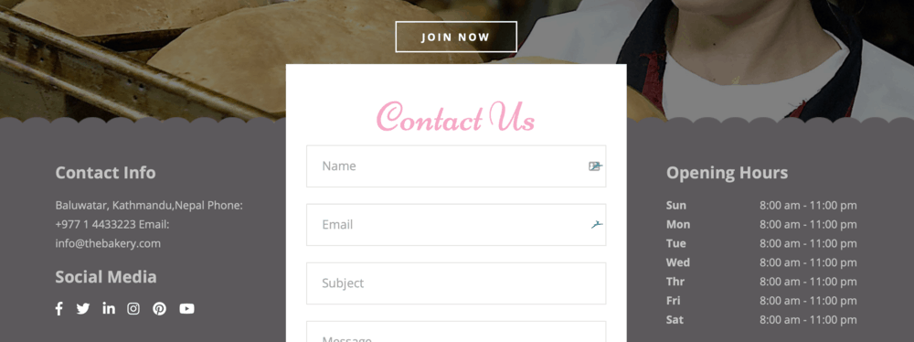 Bakes and Cakes Footer