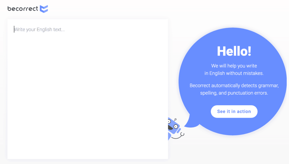 Becorrect Main Interface