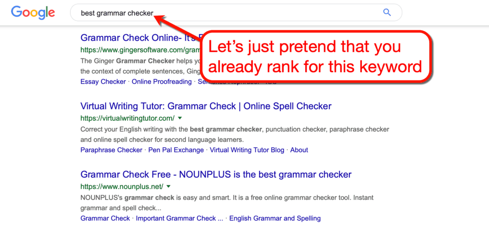 Best Grammar Checker Google SERP