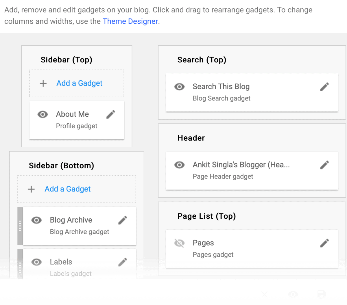 Blogger Layout Editor