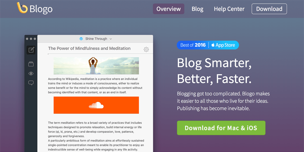 Blogo Blog Editor App Tool