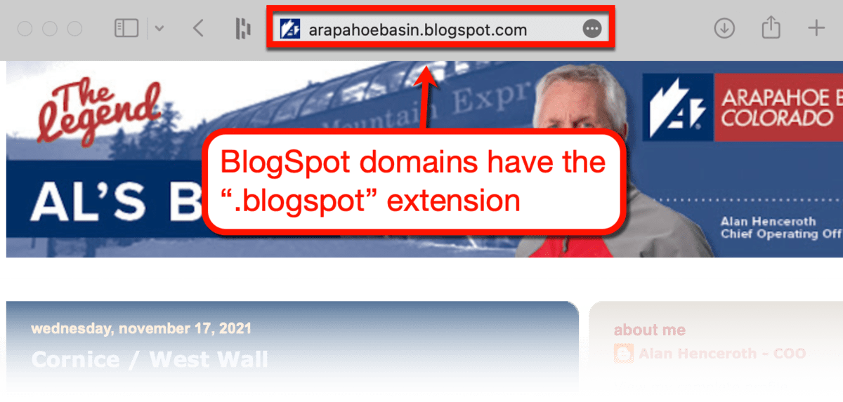 BlogSpot Subdomain Example
