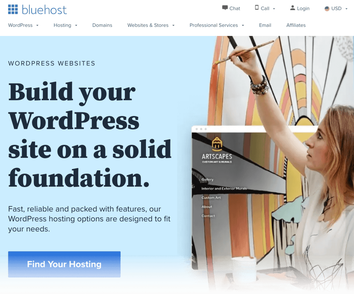 Bluehost Homepage