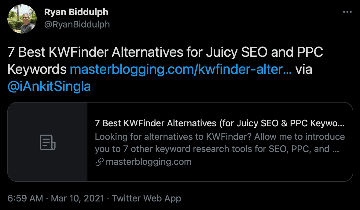 Being Mentioned on Twitter