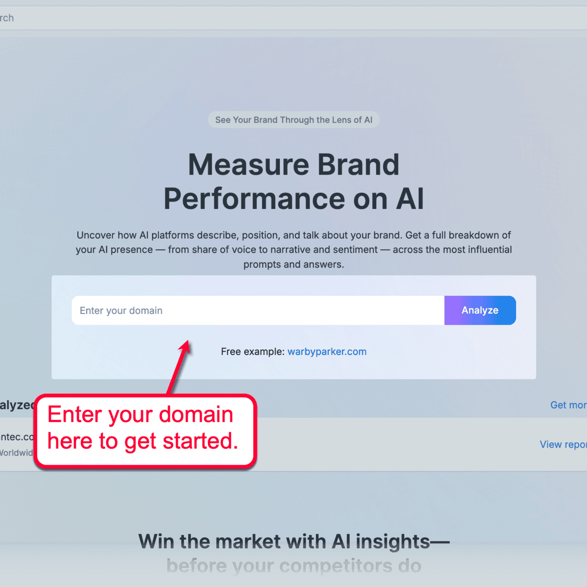 Measure Brand Performance on AI Form