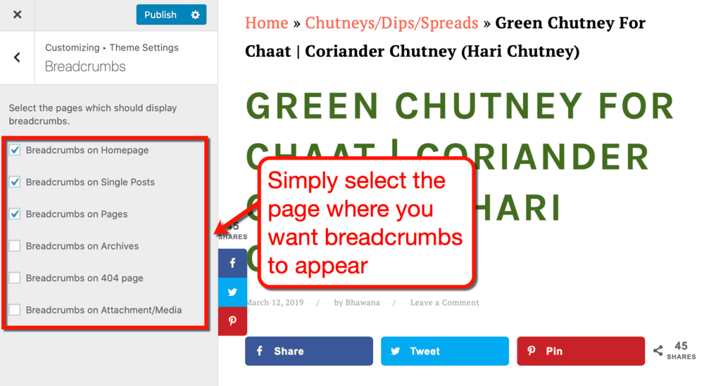 How to Control Site Breadcrumbs