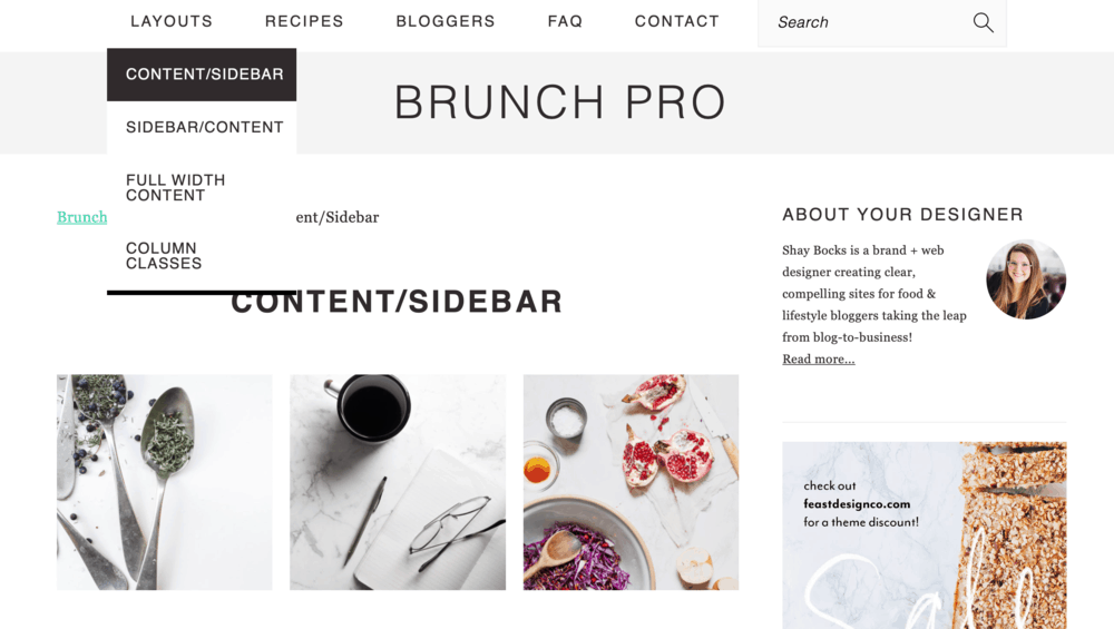 Brunch Pro Layouts