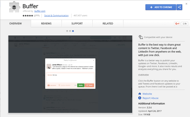Buffer Chrome Extension