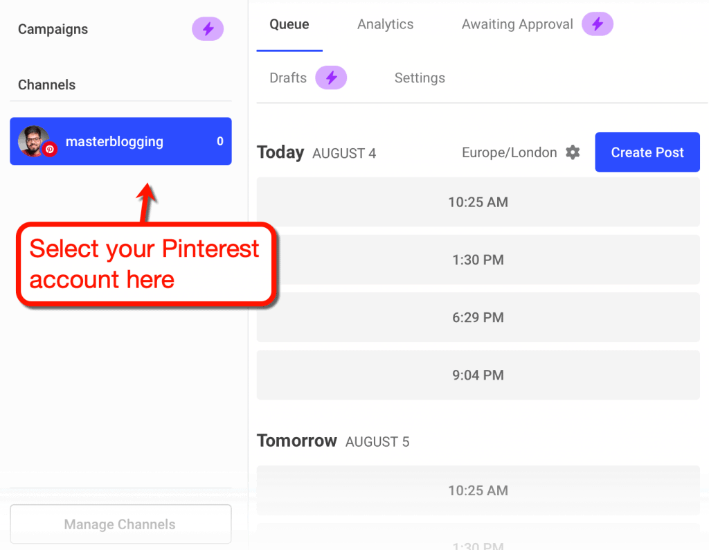 Buffer Posting Times
