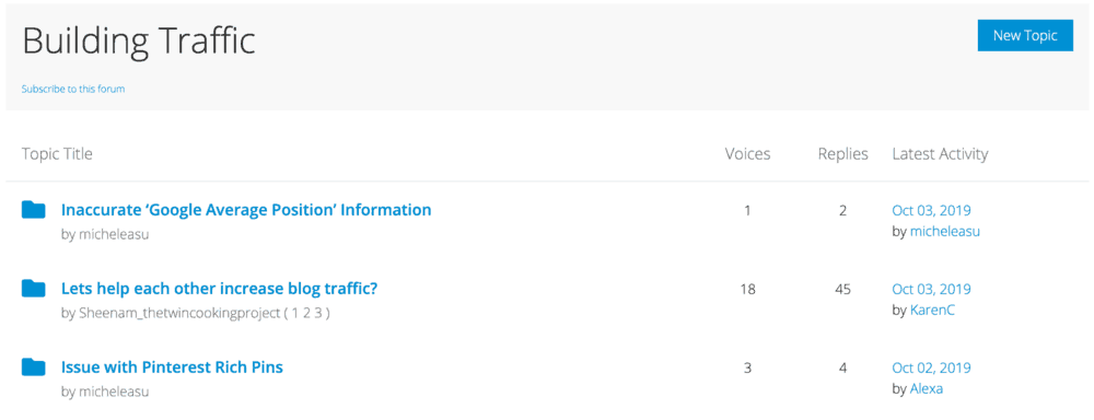 Building Traffic Forum