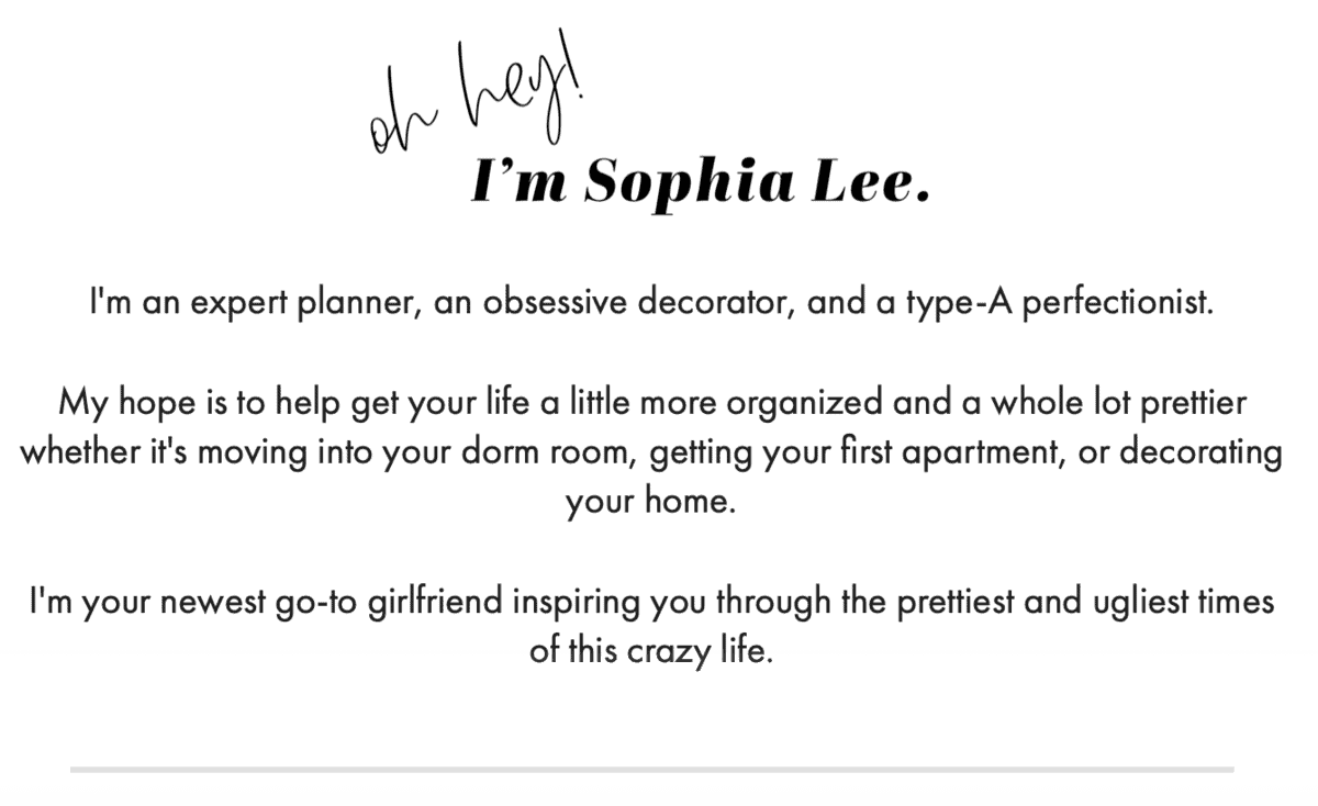 About Sophia Lee