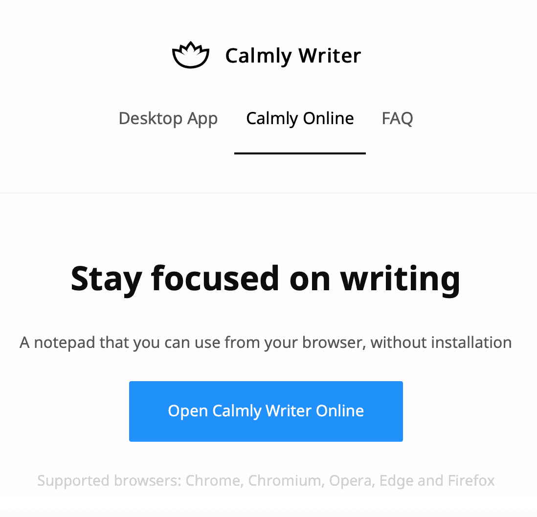 Calmly Writer