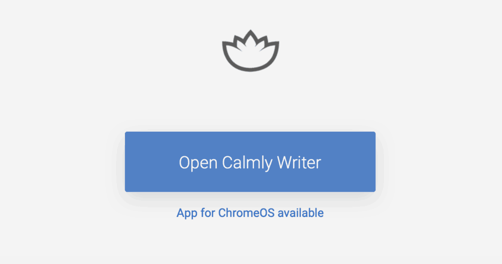 Calmly Writer Homepage