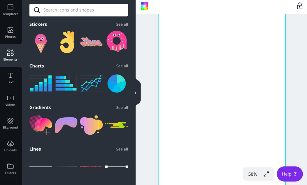 Canva Free Interface