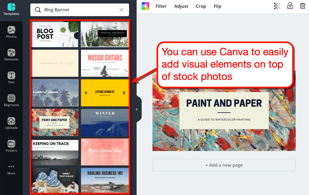 Modifying Stock Photos with Canva