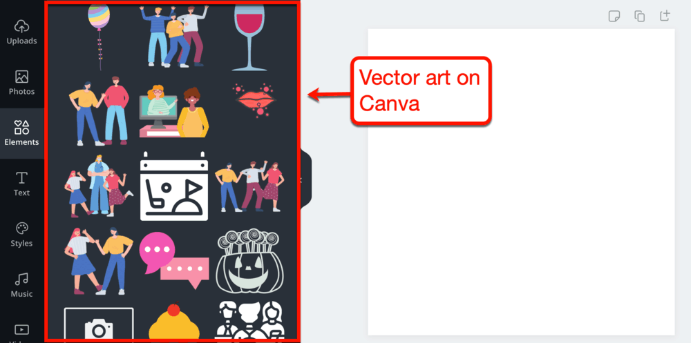 Vectors in Canva