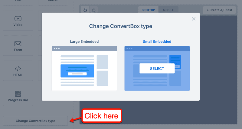 Changing ConvertBox Type