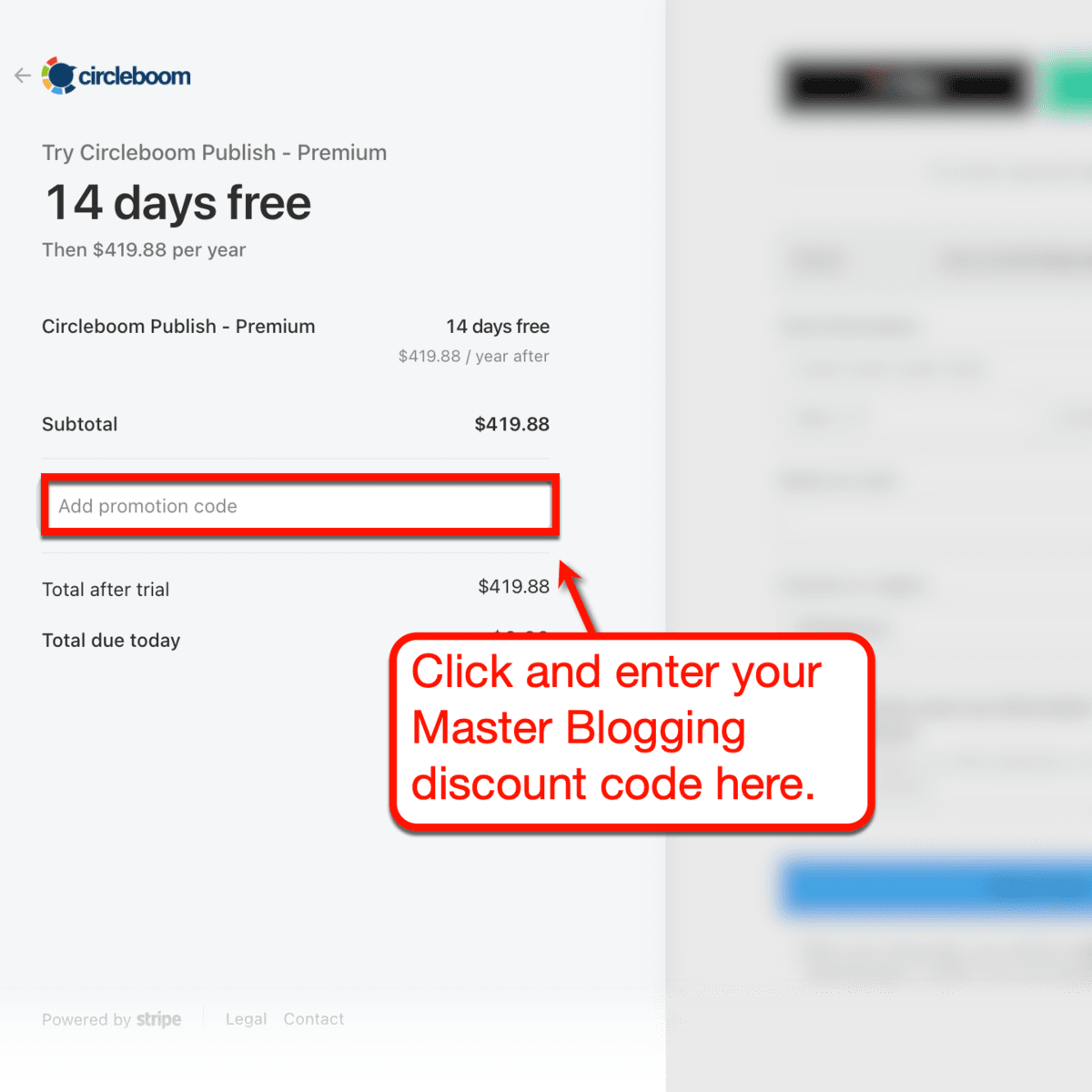 Circlebook Promo Code Form