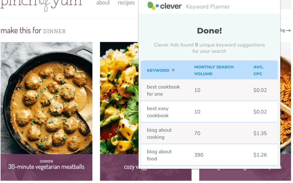 Clever Ads Keyword Planner