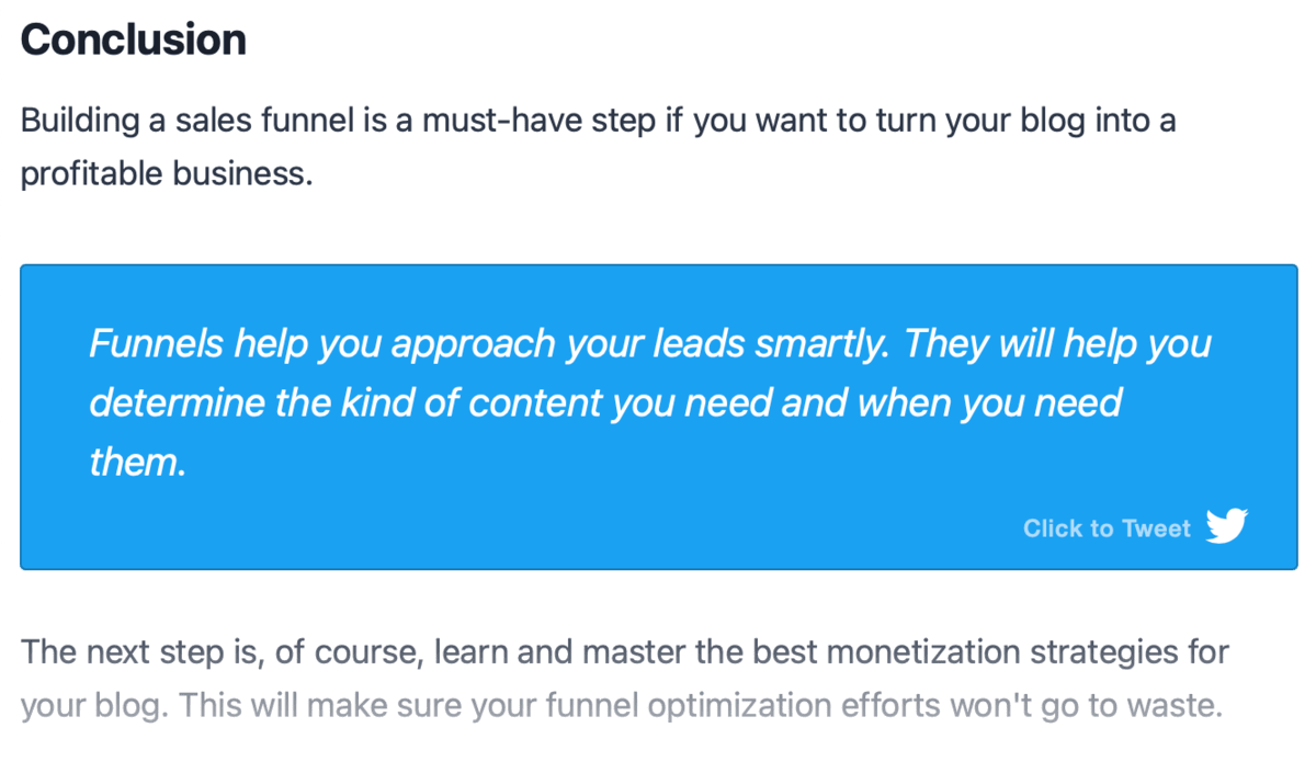 Click to Tweet Block