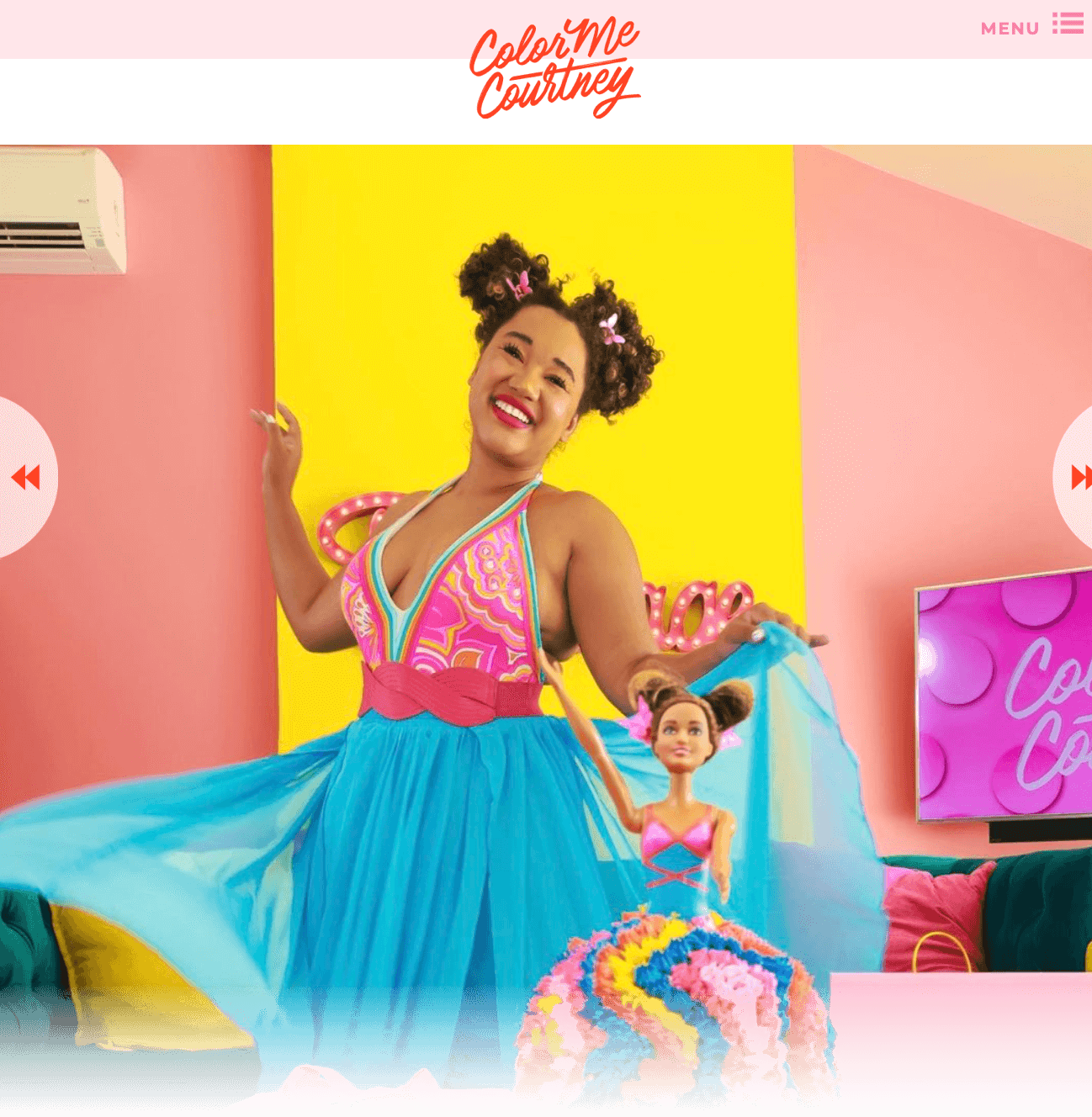 Colour Me Courtney Homepage Design